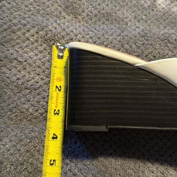 Alfani Laurita Leather Wedge Sandals Women’s Size 10 Step N‎ Flex White Open Toe - Picture 7 of 14